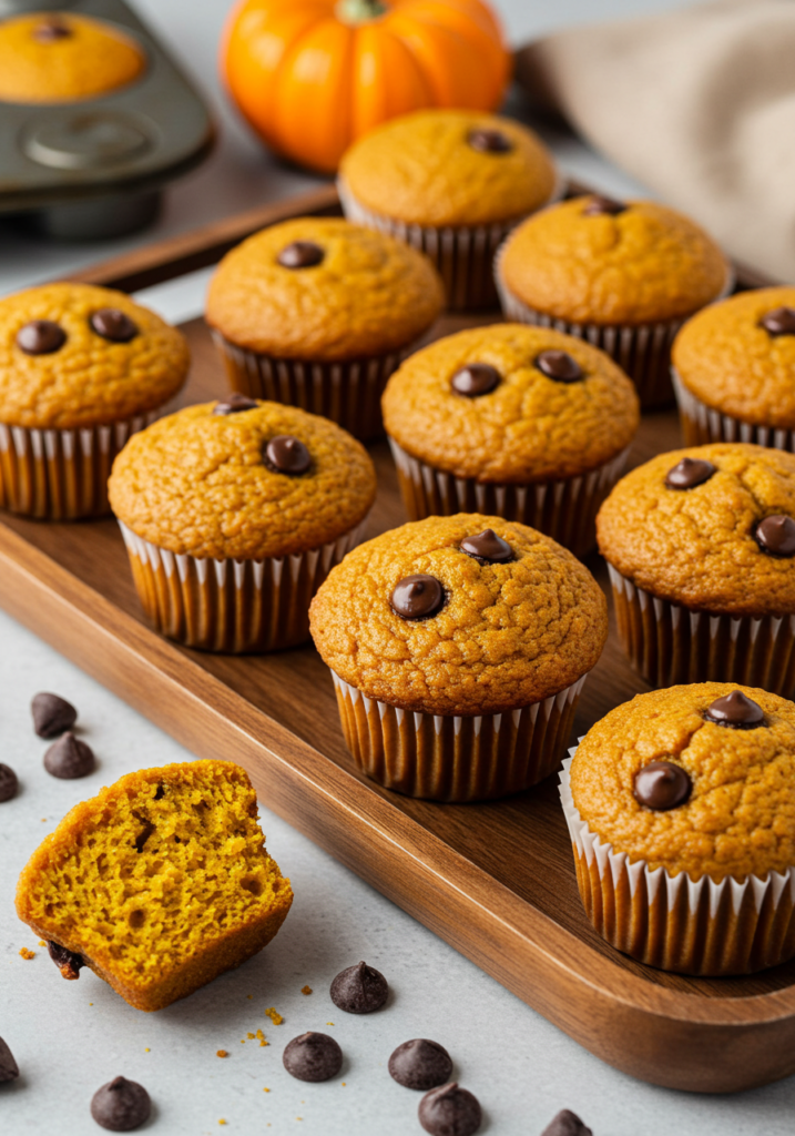 Pumpkin Chocolate Chip Muffins Recipe