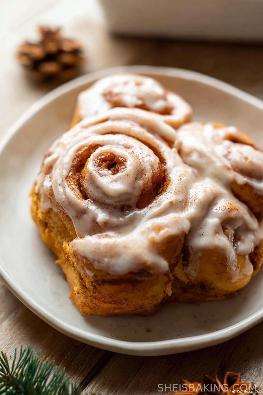 Soft Gingerbread Cinnamon Rolls