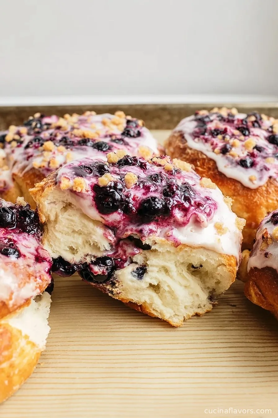 Blueberry Cheesecake Brioche Buns