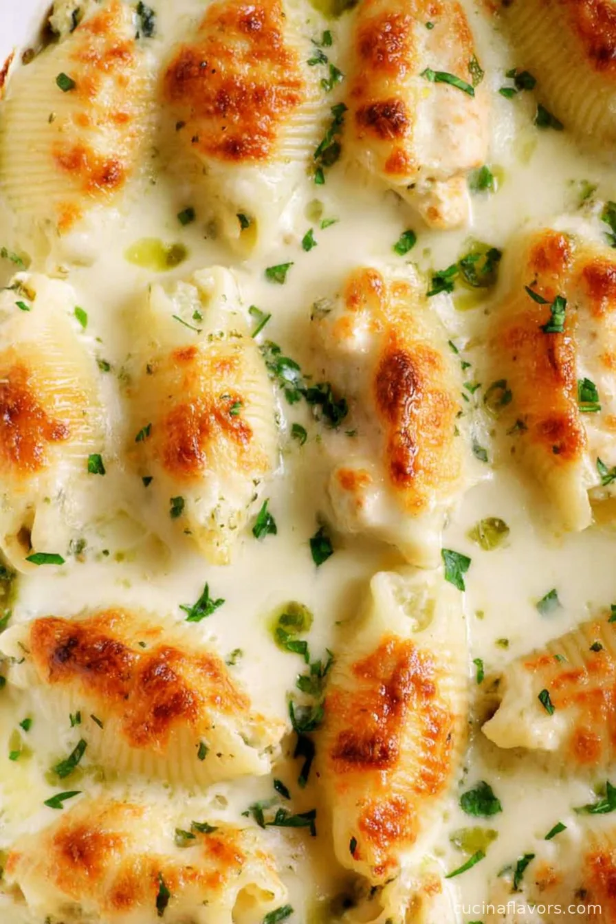 Chicken Alfredo Stuffed Shells