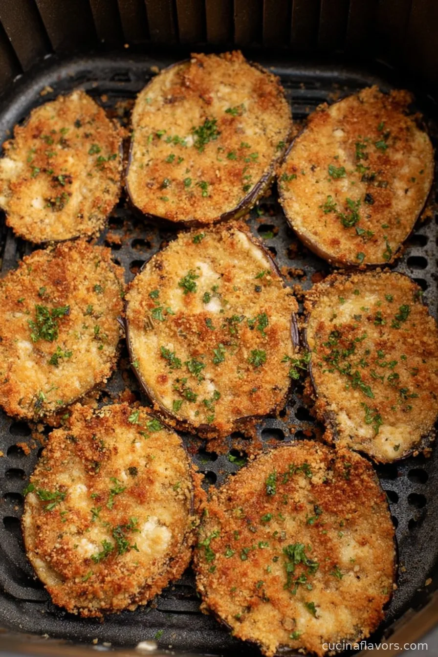 Crispy Air Fryer Eggplant with Parmesan & Breadcrumbs