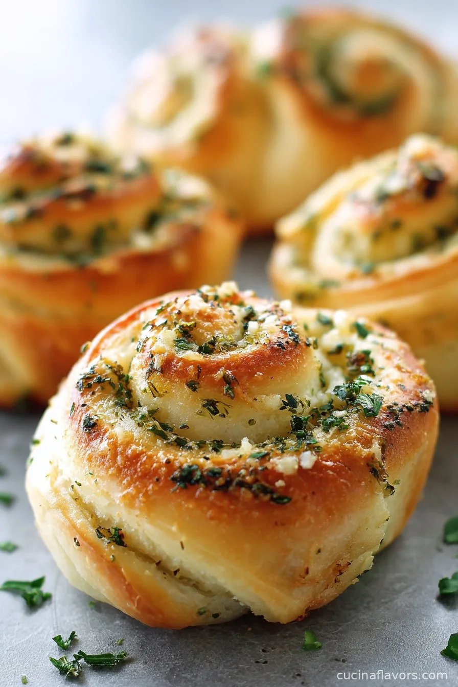 Herb Garlic Swirl Rolls