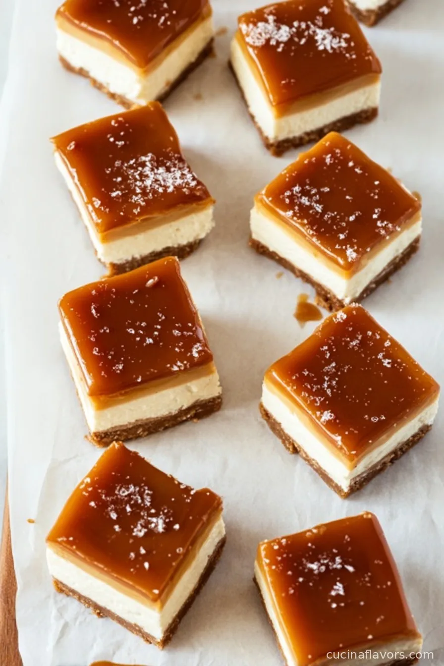 No Bake Caramel Cheesecake Bars