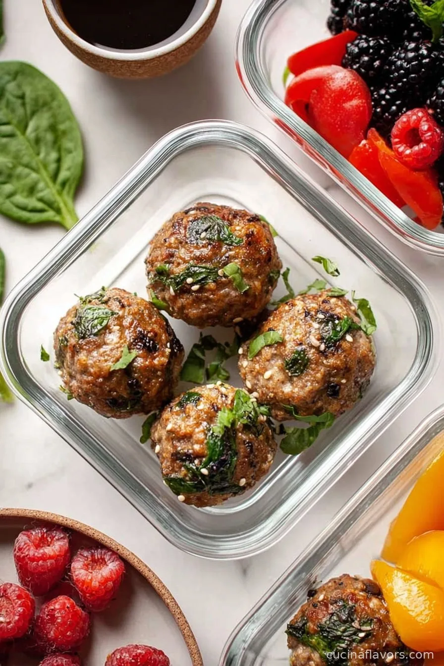 Apricot Basil Breakfast Meatballs