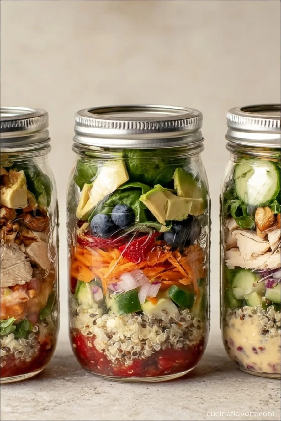 Balsamic Chicken Berry Salad in a Jar