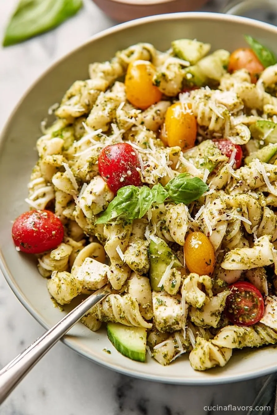 Chicken Pesto Pasta Salad