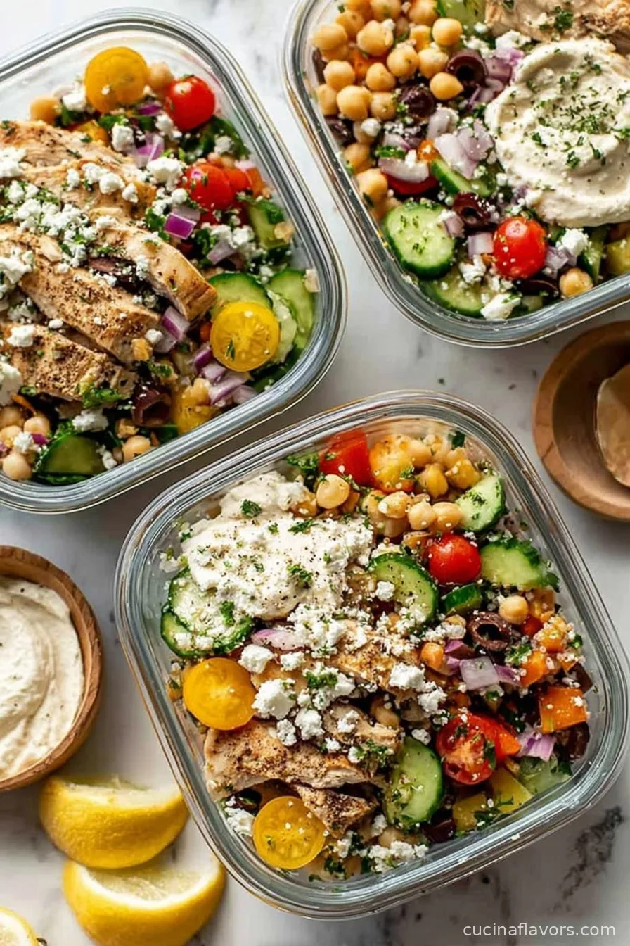 Chopped Mediterranean Salad With Chicken