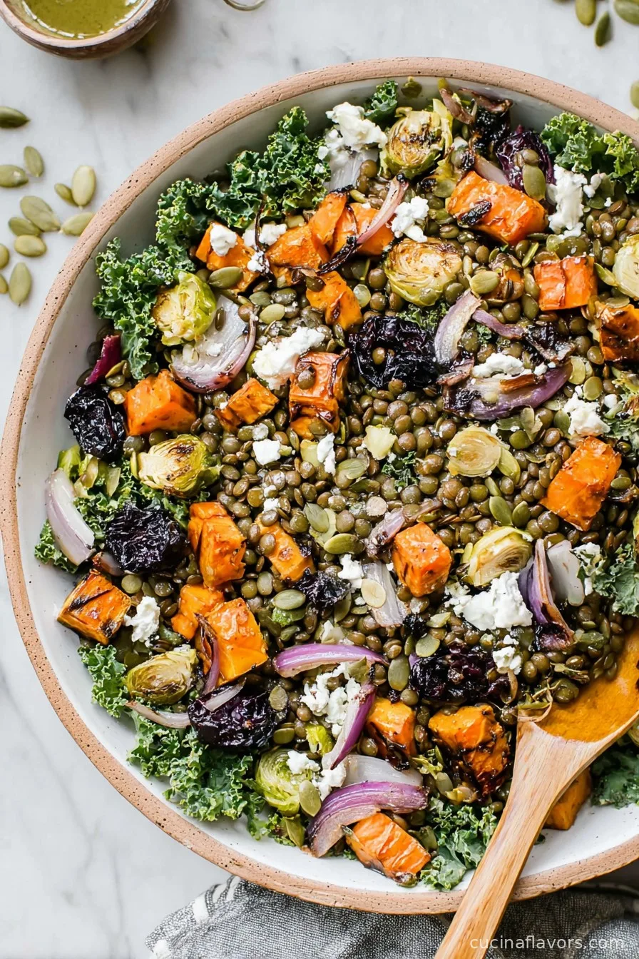 Fall Lentil Salad with Roasted Vegetables (Gluten Free)