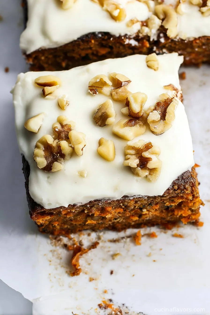 Healthy Carrot Cake Bars