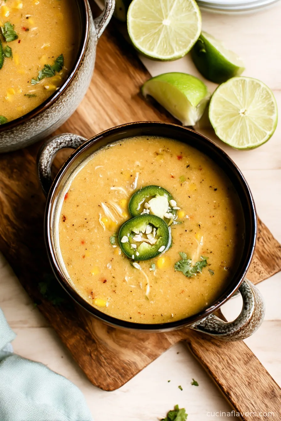 Mexican Street Corn Soup with Chicken (Dairy-Free)