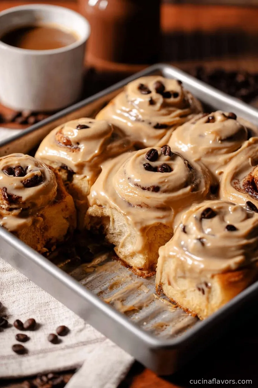 Milk Bread Coffee Cinnamon Rolls with Coffee Frosting