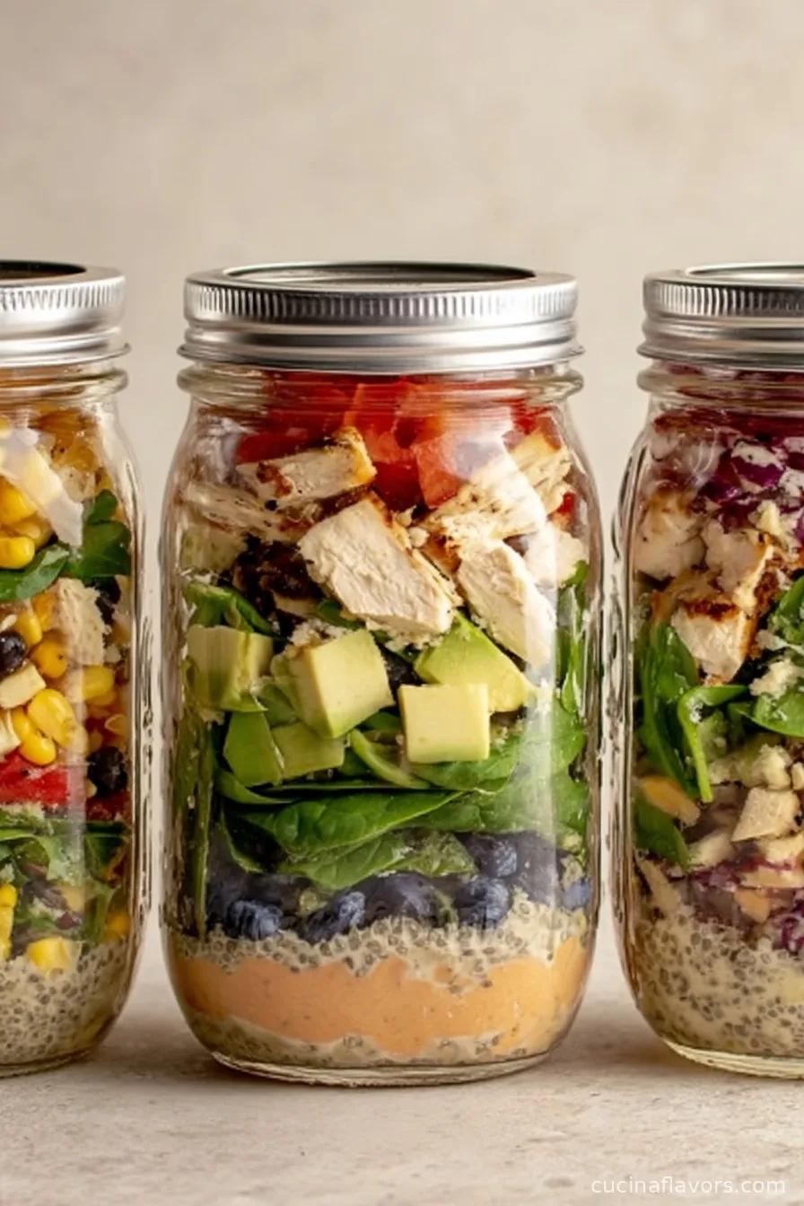 Southwest Chicken Salad in a Jar
