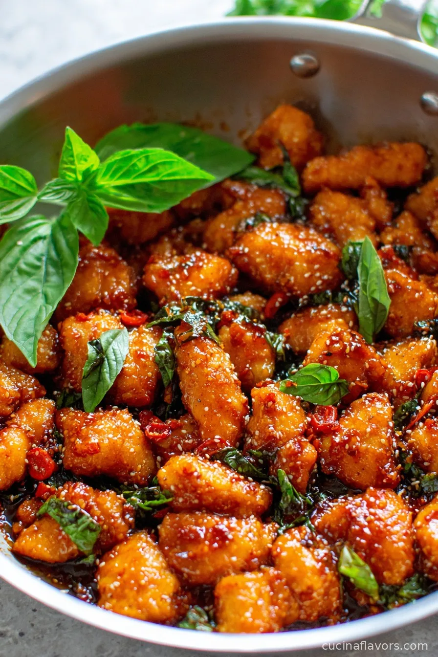 Sticky Basil Chicken