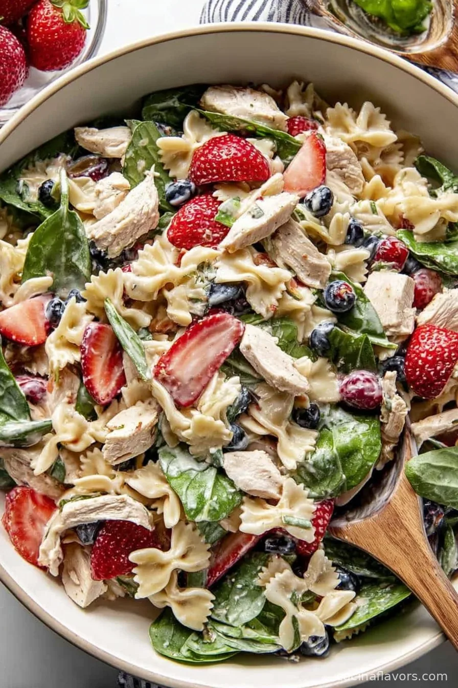 Summer Berry Pasta Salad With Chicken