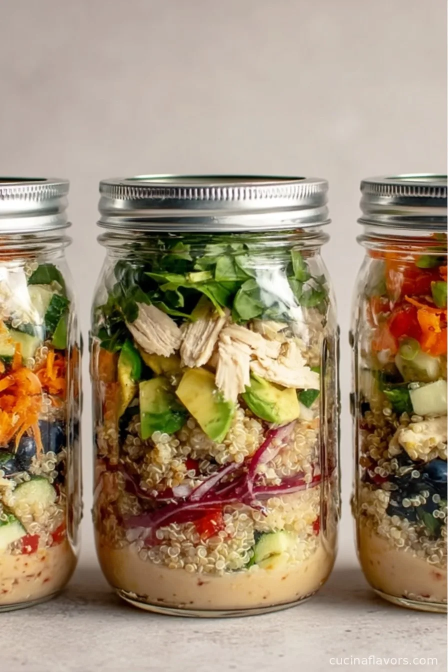 Thai-Inspired Chicken Quinoa Salad in a Jar