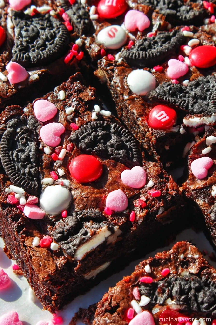 Valentine's Day Oreo M&M Brownies