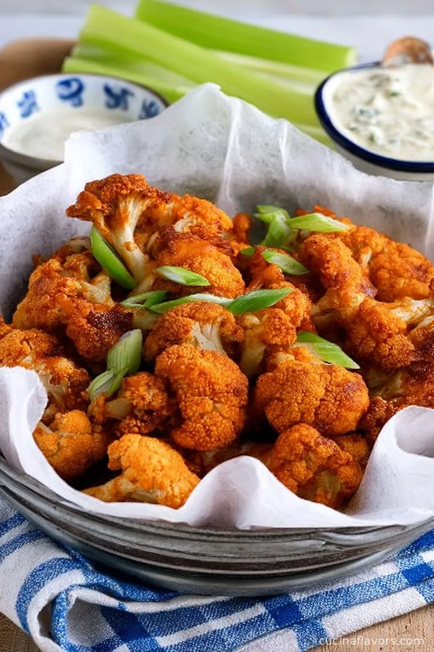 Air Fryer Buffalo Cauliflower (Ninja Foodi)