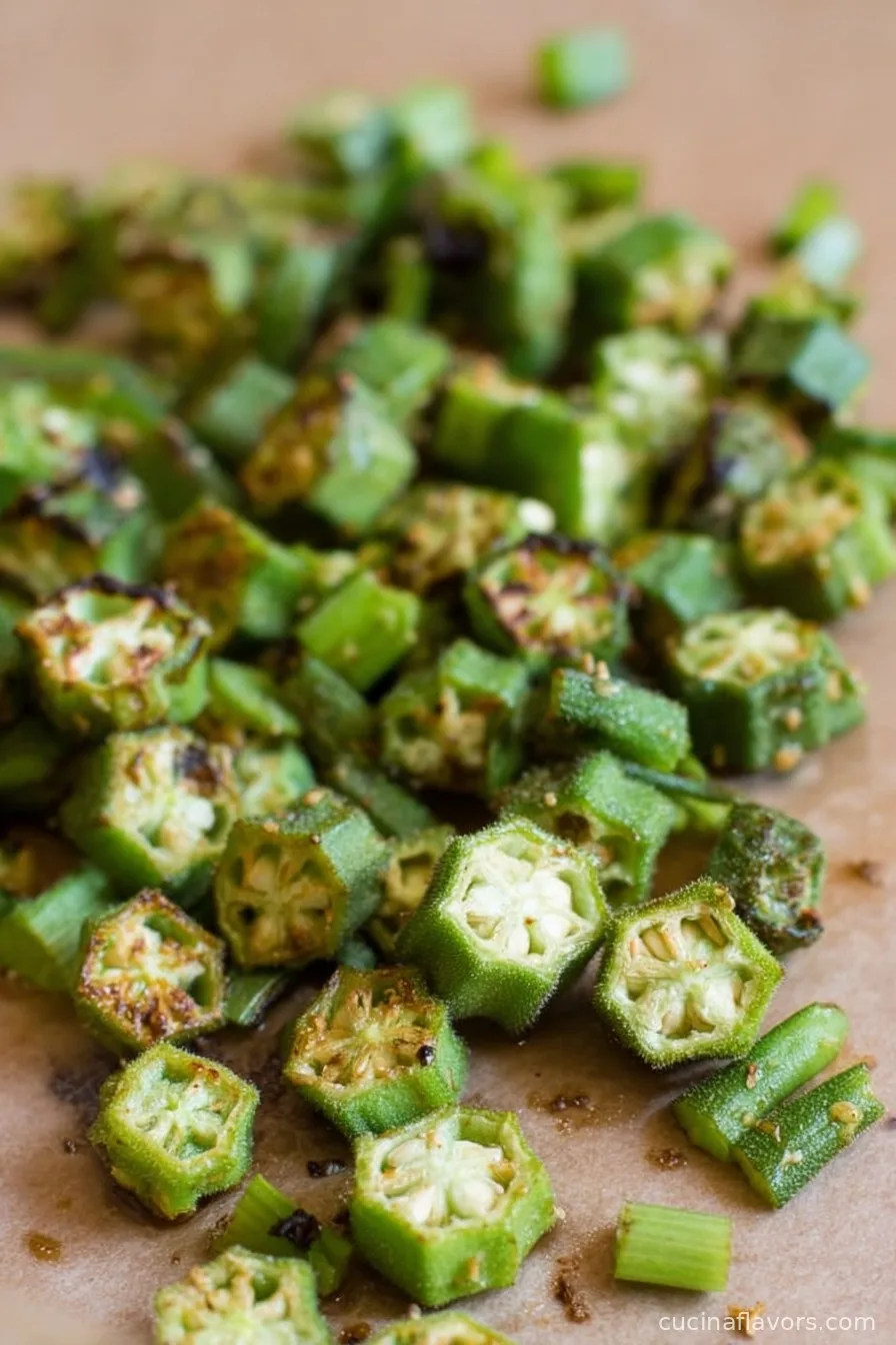 Air Fryer Roasted Okra