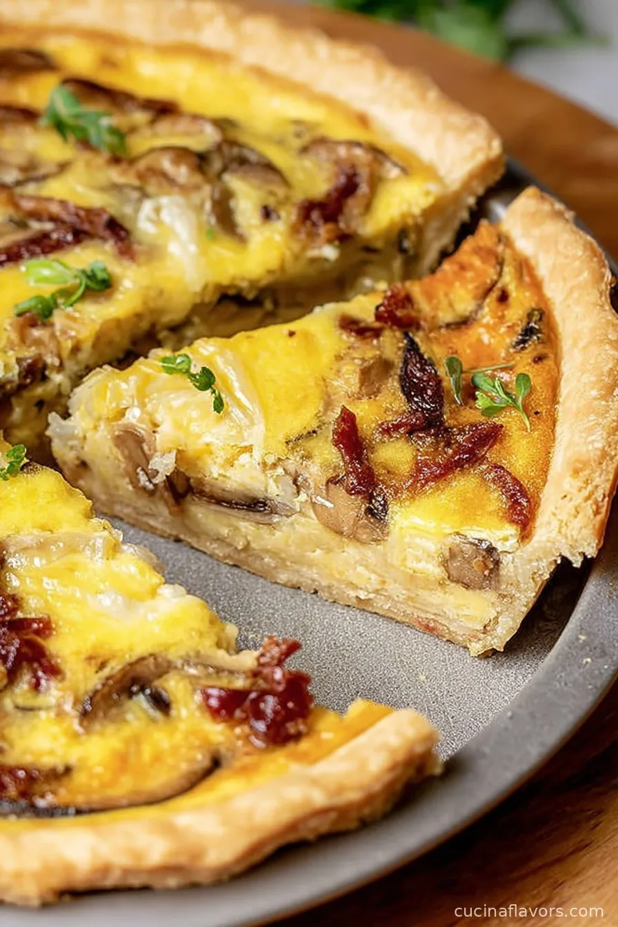 Bacon Mushroom Quiche with Smoked Gouda