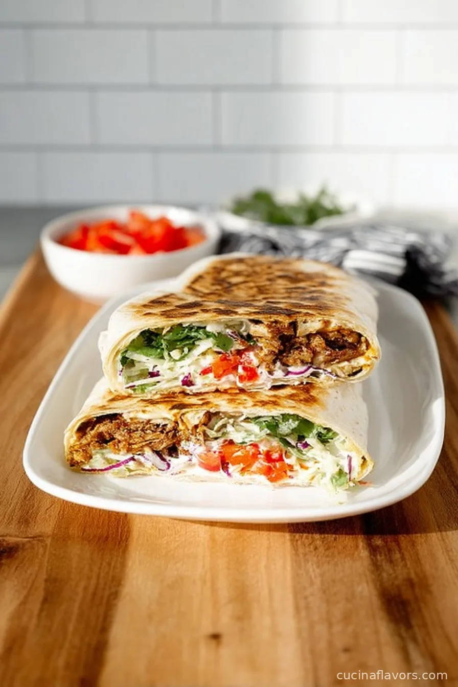 BBQ Chicken Wrap With Creamy Coleslaw (High Protein)