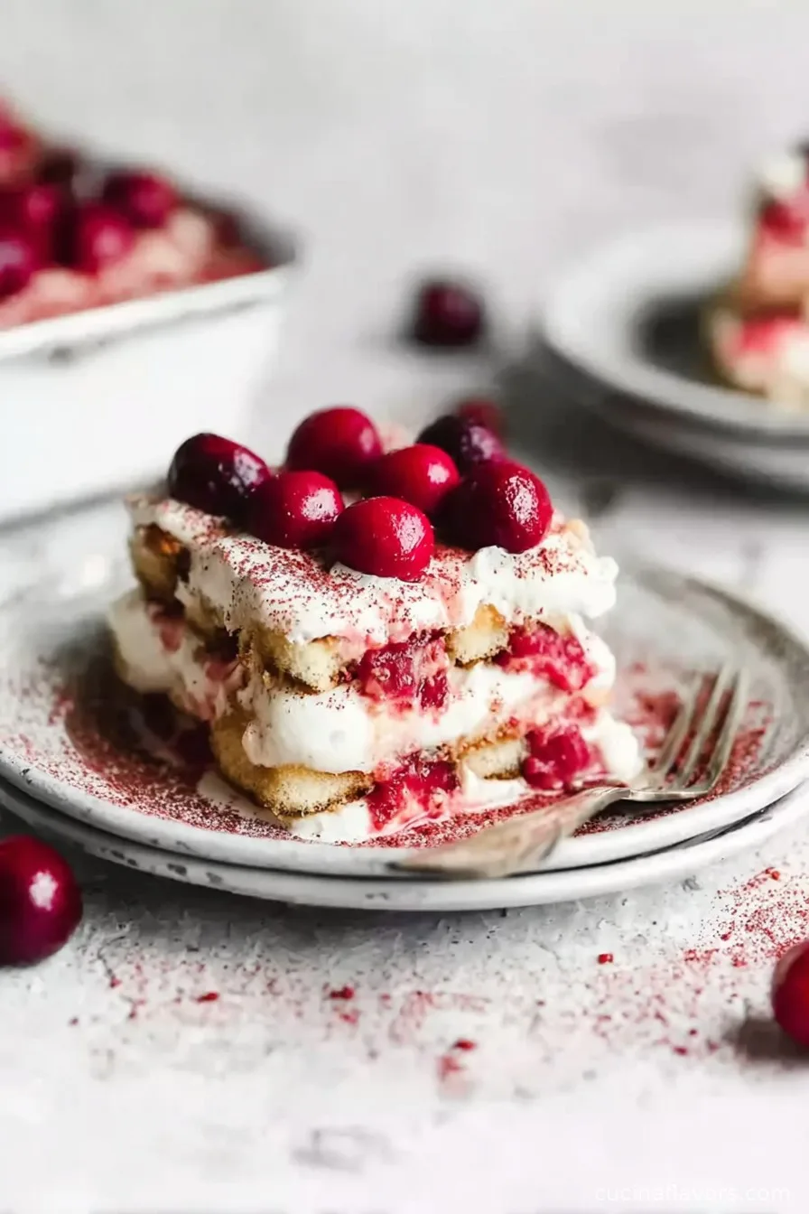 Cherry Almond Tiramisu