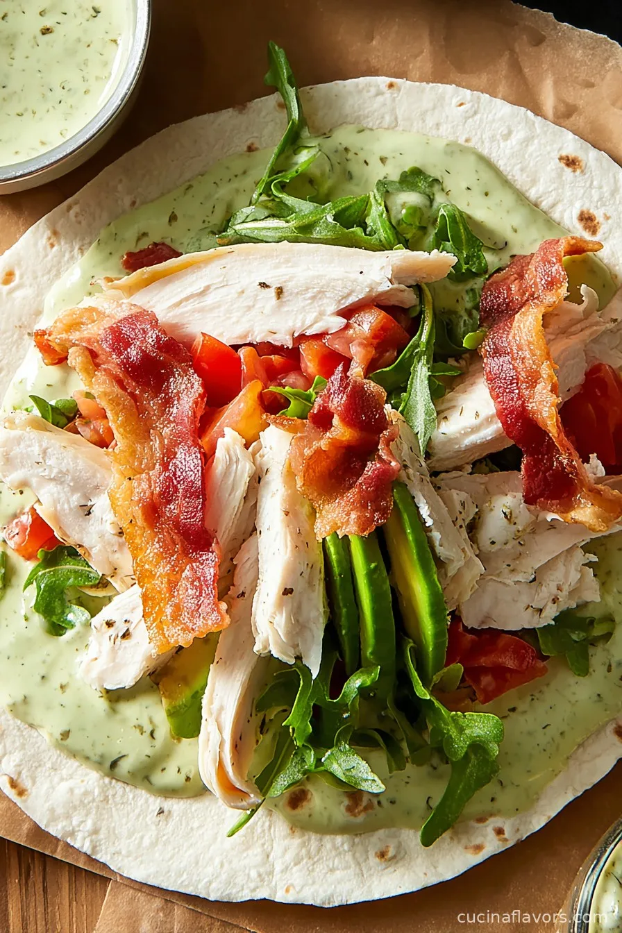 Chicken Club Egg White Wrap