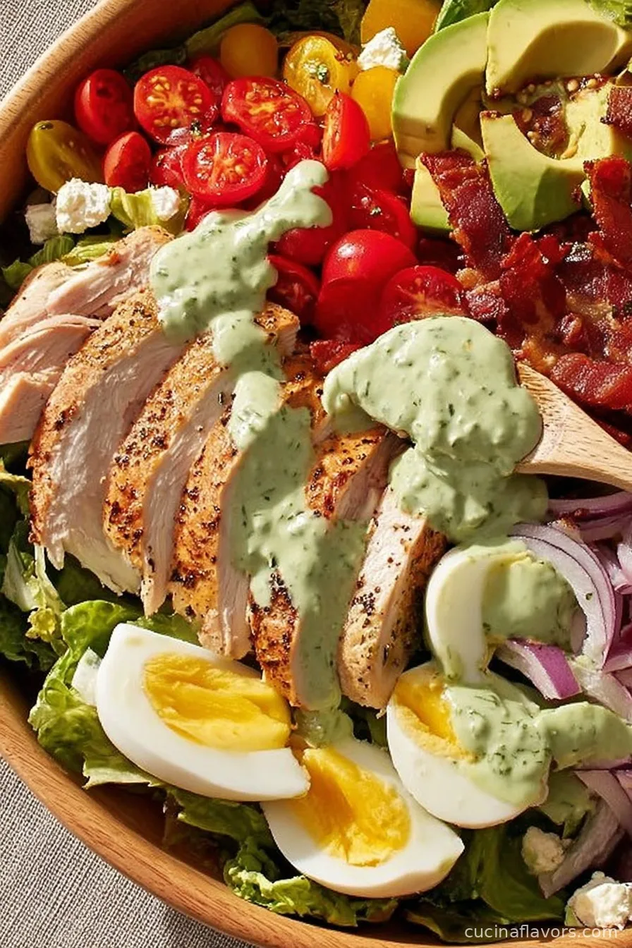 Copycat Panera Green Goddess Cobb Salad With Chicken