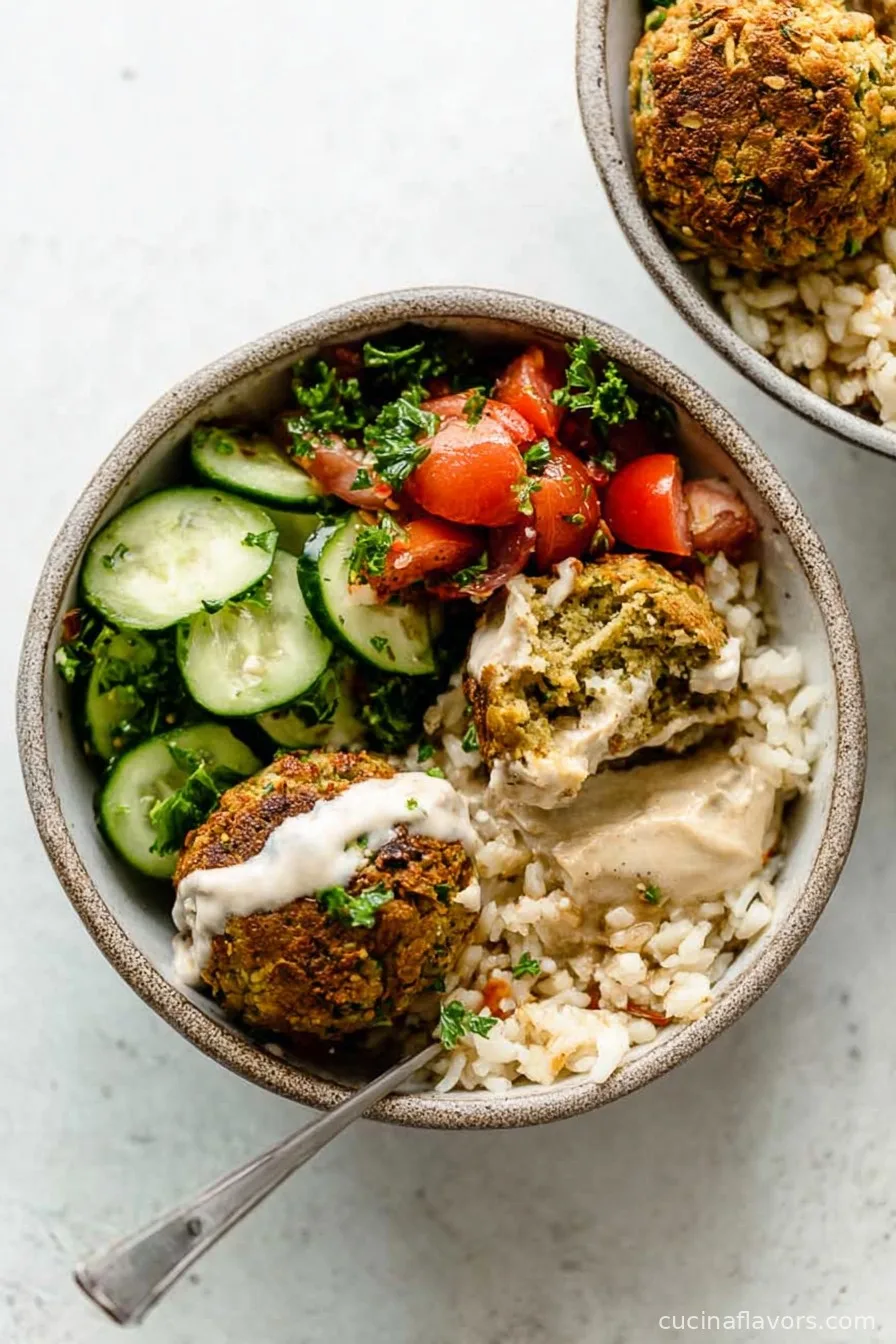 Easy Baked Falafel Bowls
