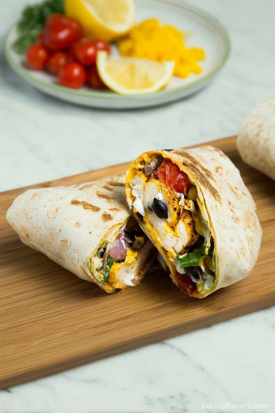Easy Chipotle Ranch Grilled Chicken Burrito