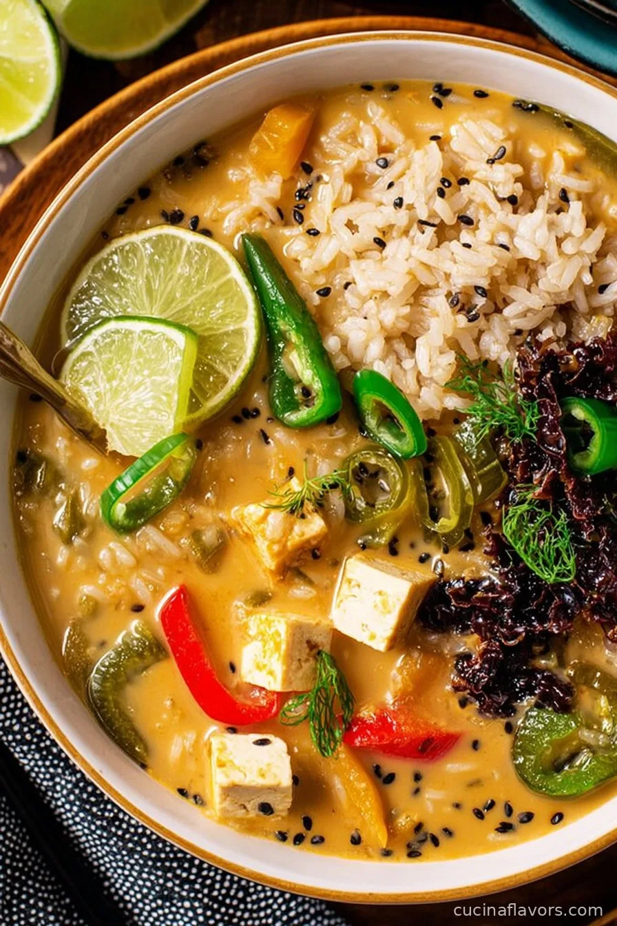 Easy Coconut Lime Tofu Soup With Rice Recipe