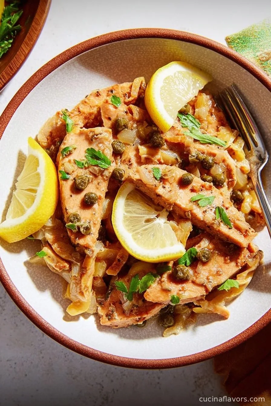 Extra Lemony Seitan Piccata