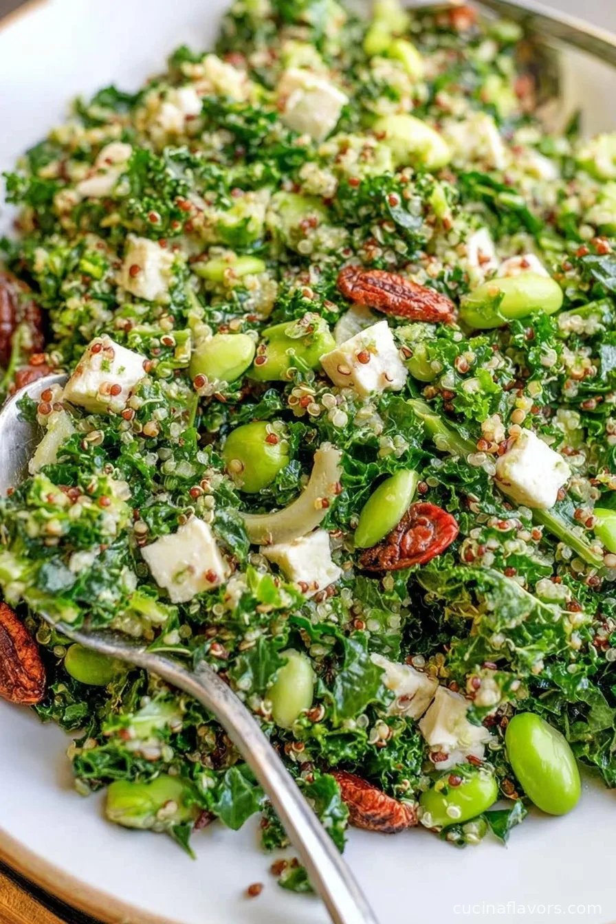 High Protein Kale Quinoa Salad