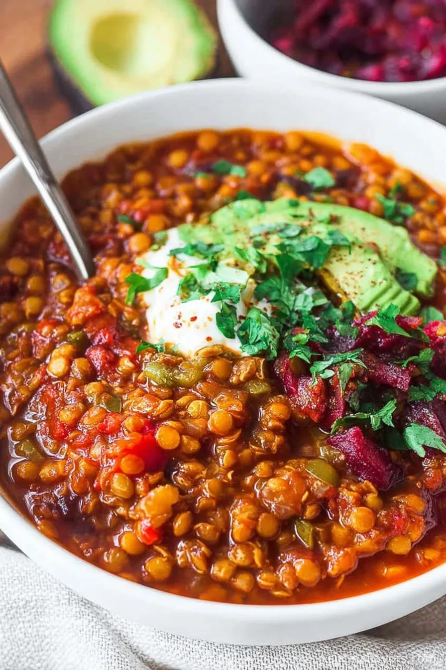 High Protein Lentil Chili