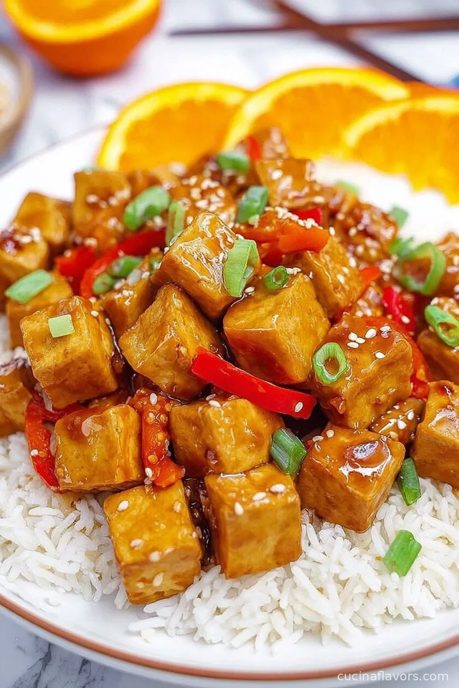High Protein Orange Tofu