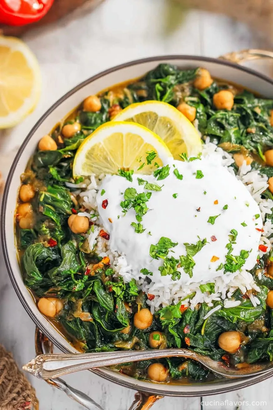 High Protein Spinach Stew