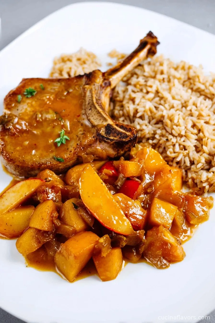 Juicy Cast Iron Pork Chops With Apples And Squash