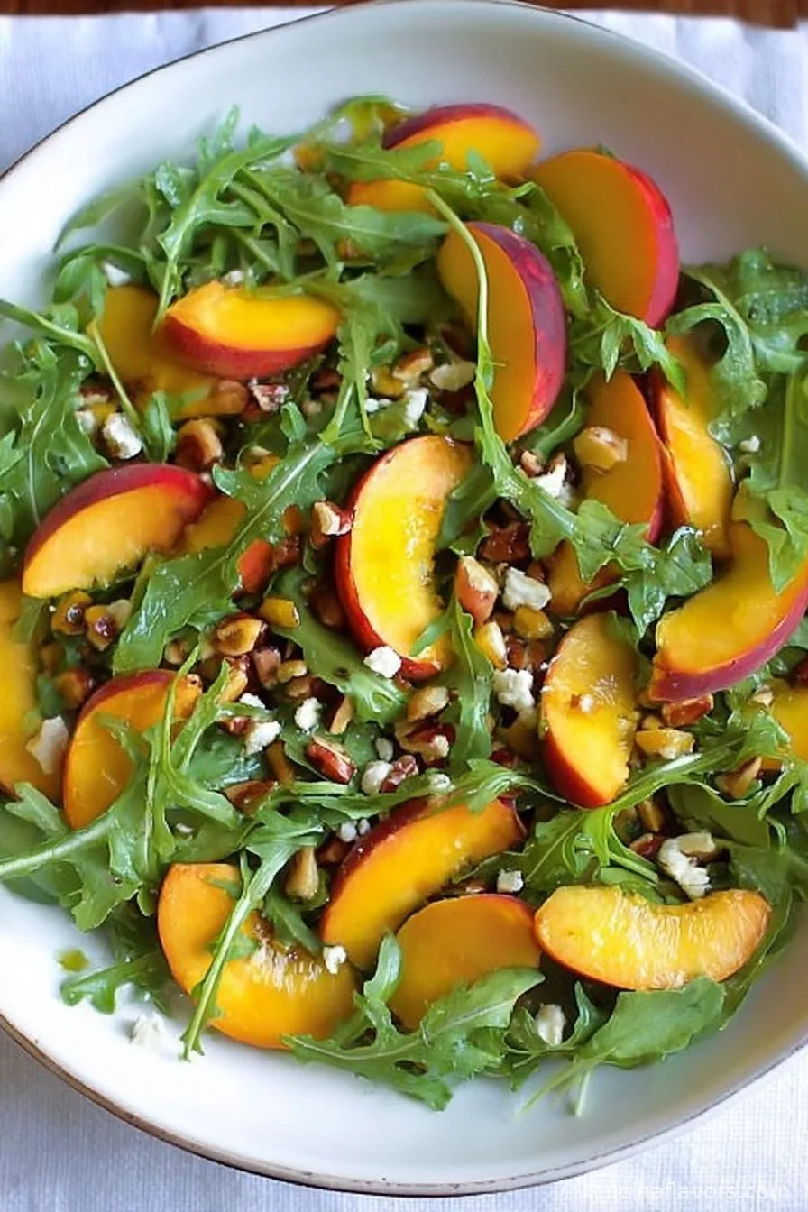 Peach Arugula Salad