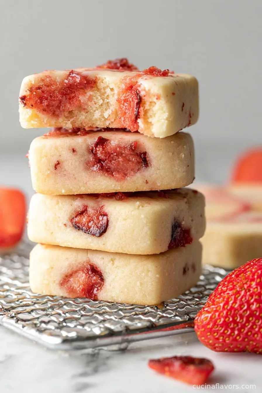 Strawberry Shortbread Cookies