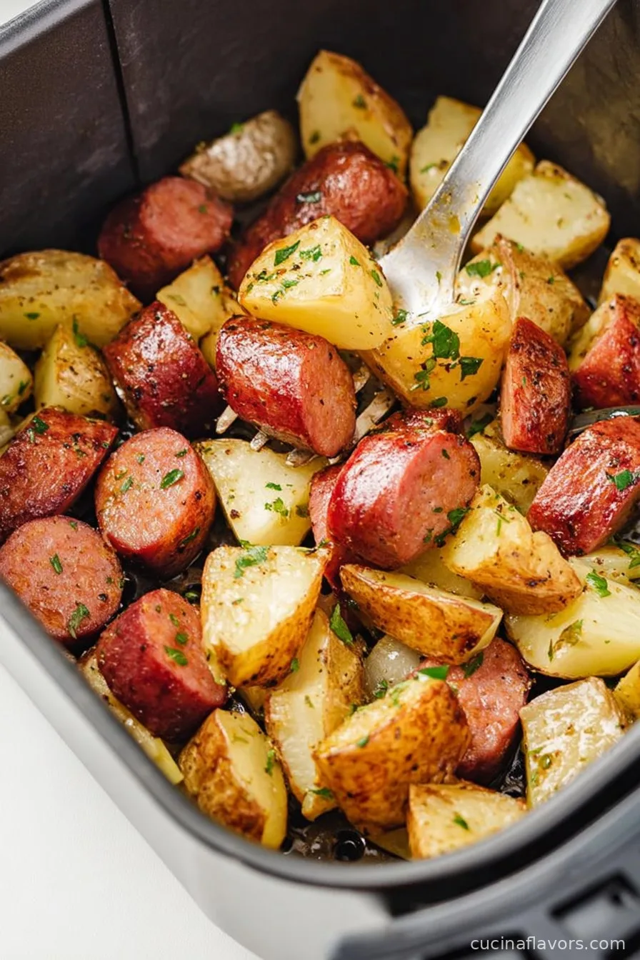 Air Fryer Potatoes and Sausage