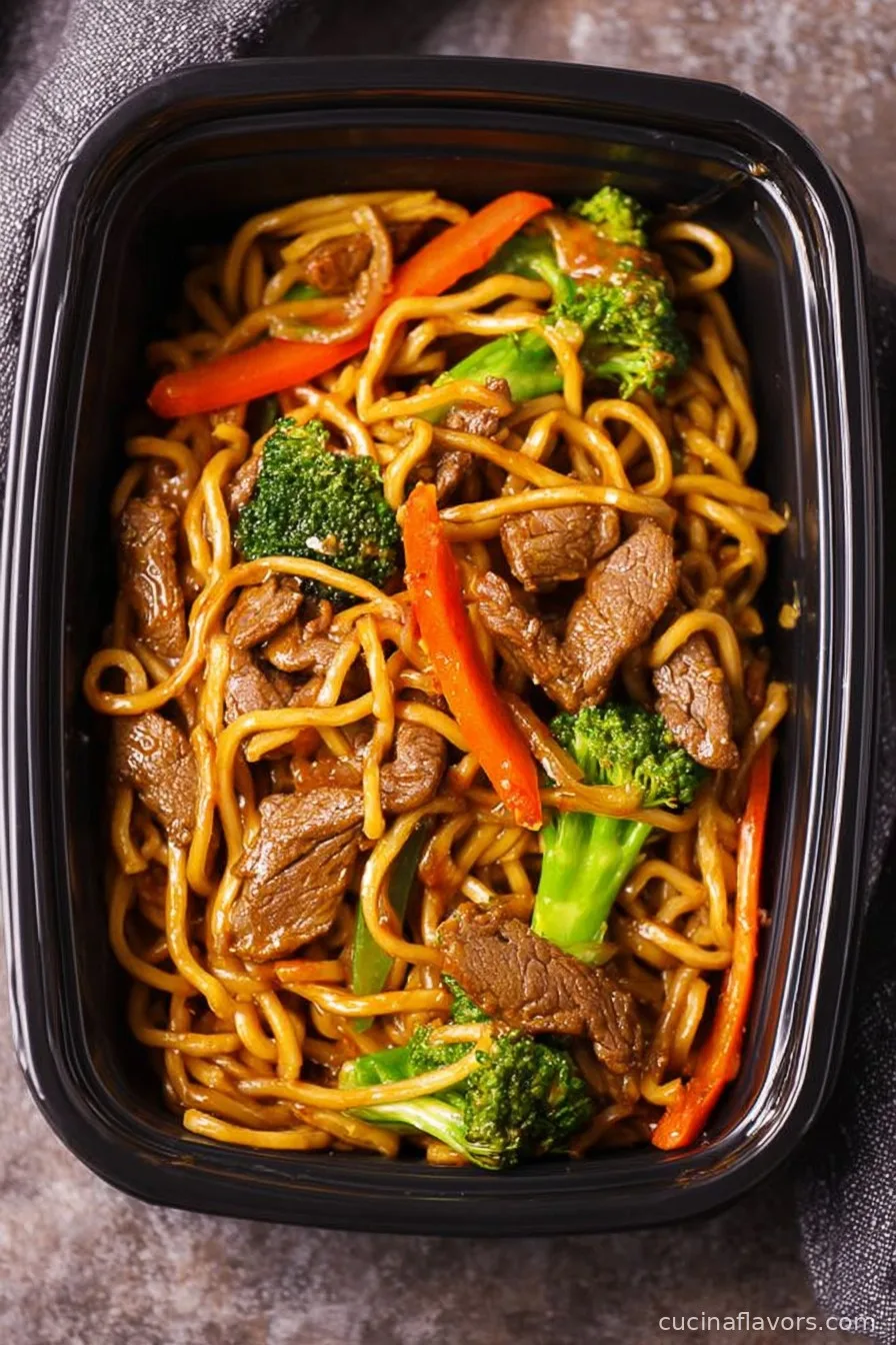 Beef Lo Mein Meal Prep