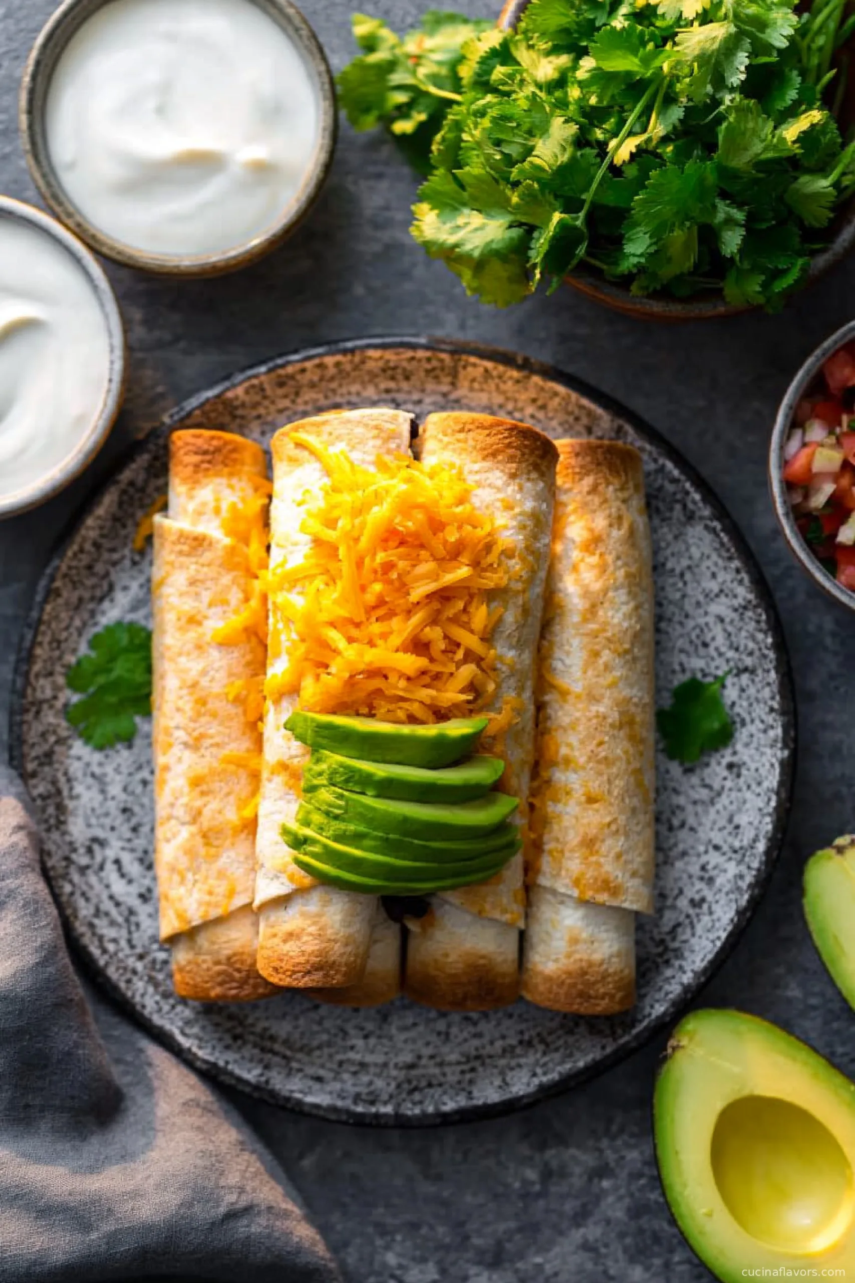 Black Bean Baked Taquitos