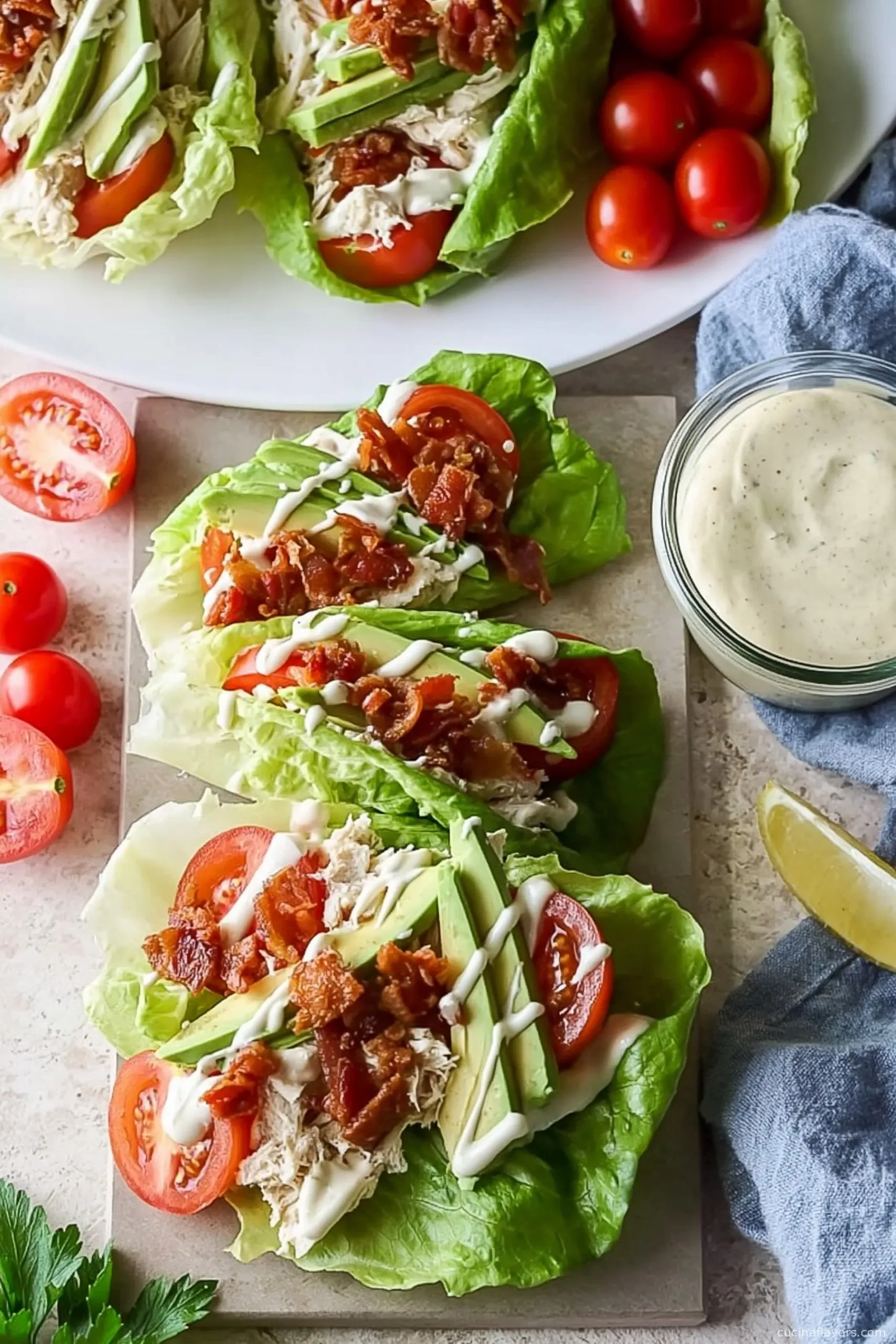 Chicken Club Lettuce Wraps