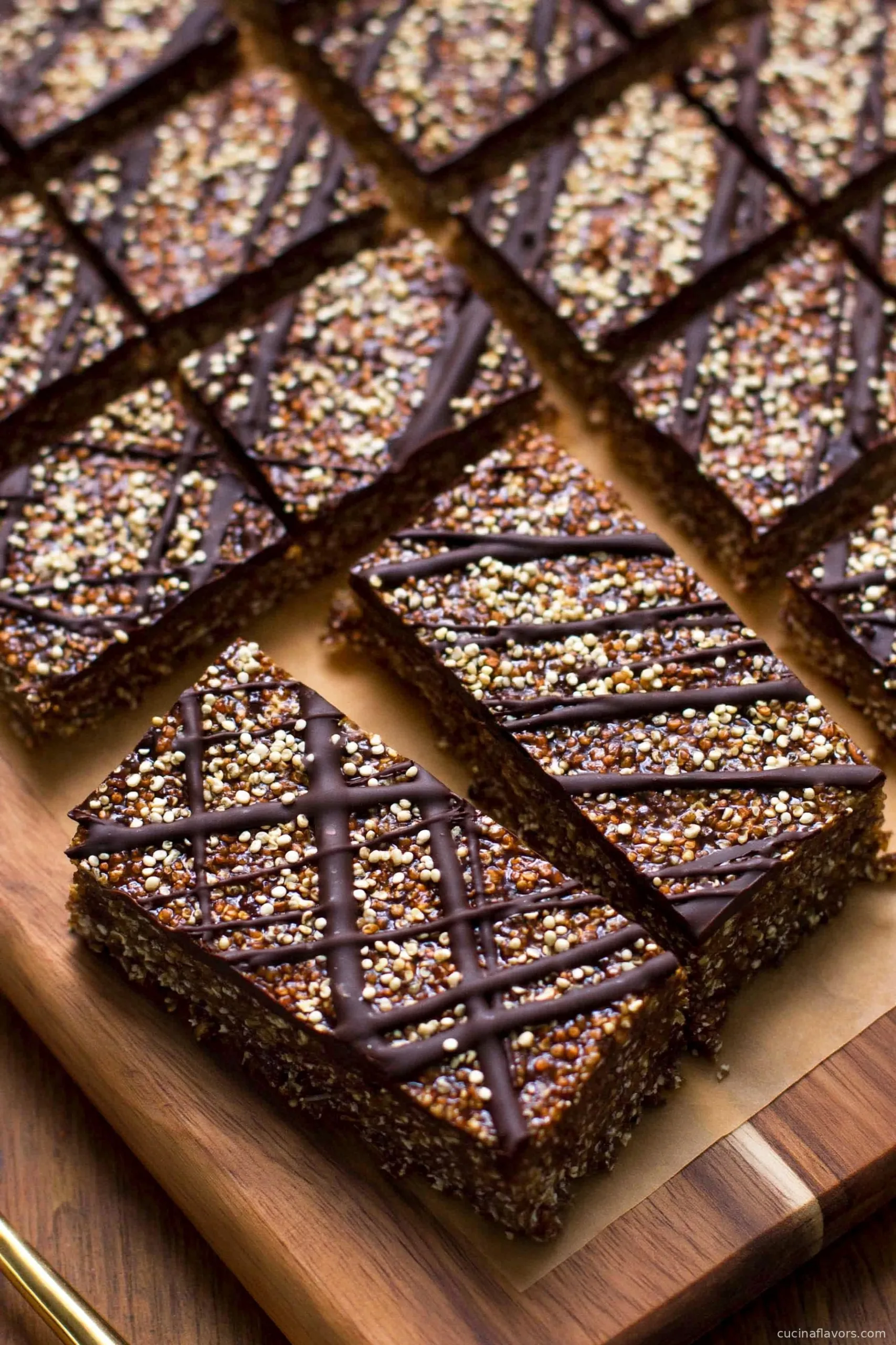 Chocolate Almond Quinoa Snack Bars