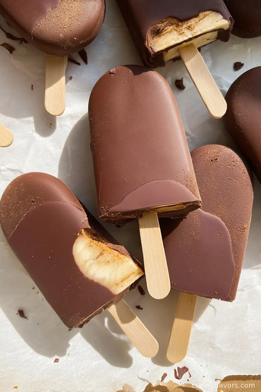 Chocolate Covered Banana Ice Cream Bars