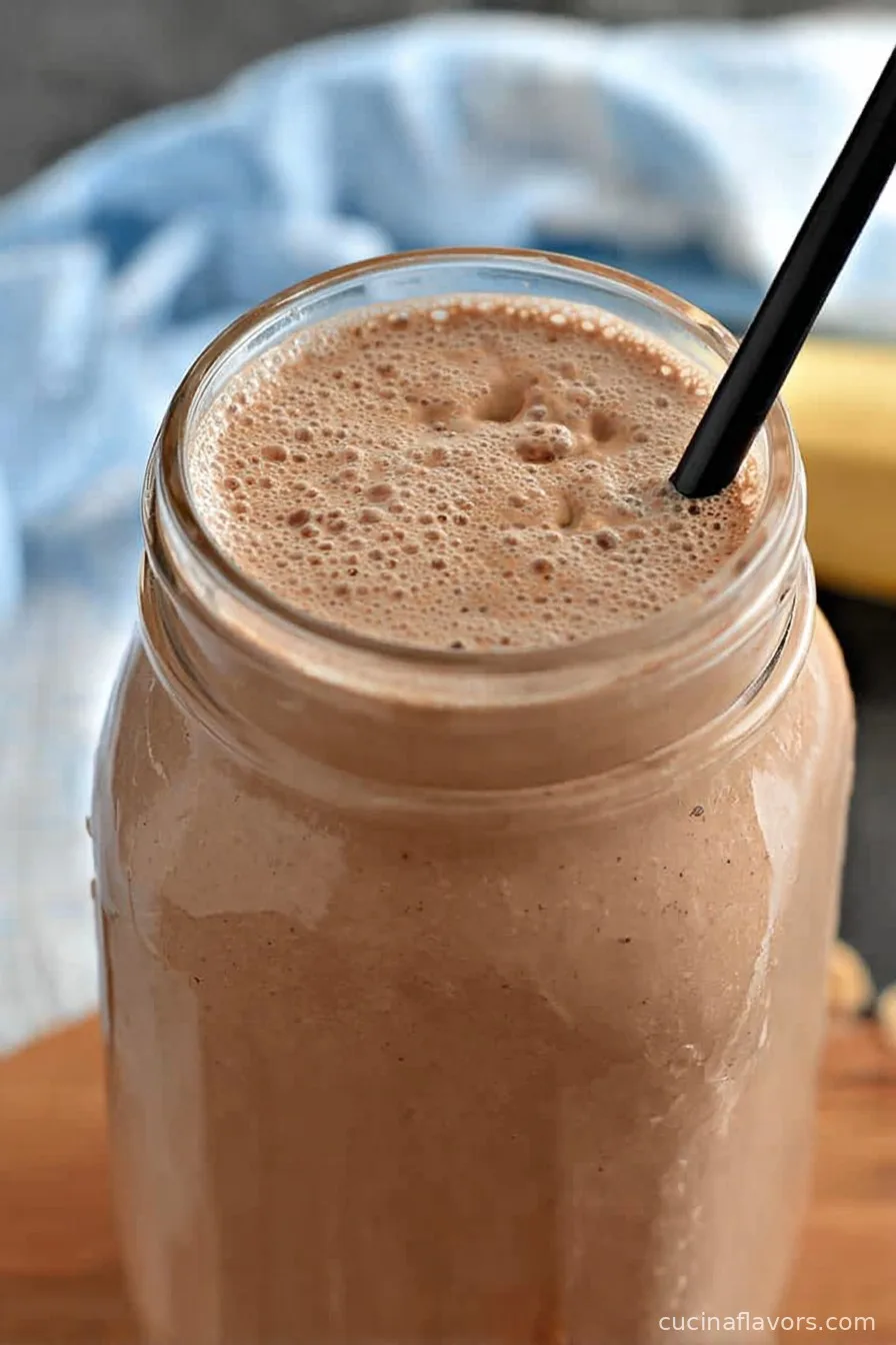 Chocolate Peanut Butter Protein Smoothie