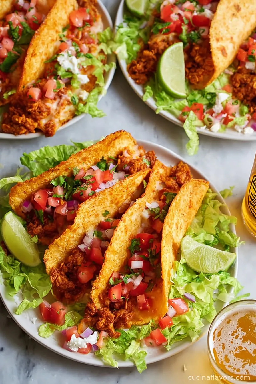 Crispy Baked Chicken Tacos