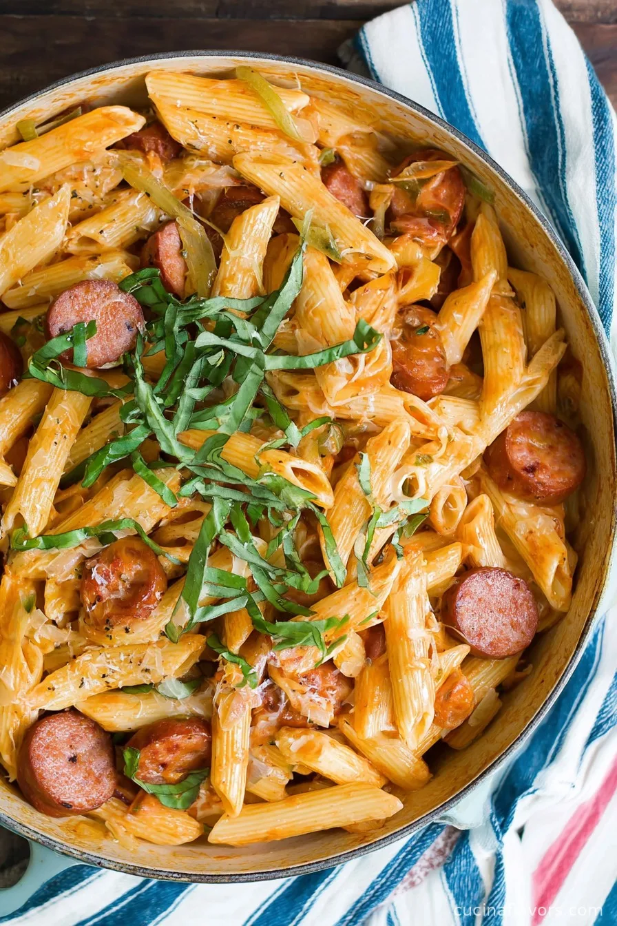 Easy Cajun Penne Pasta with Andouille Sausage