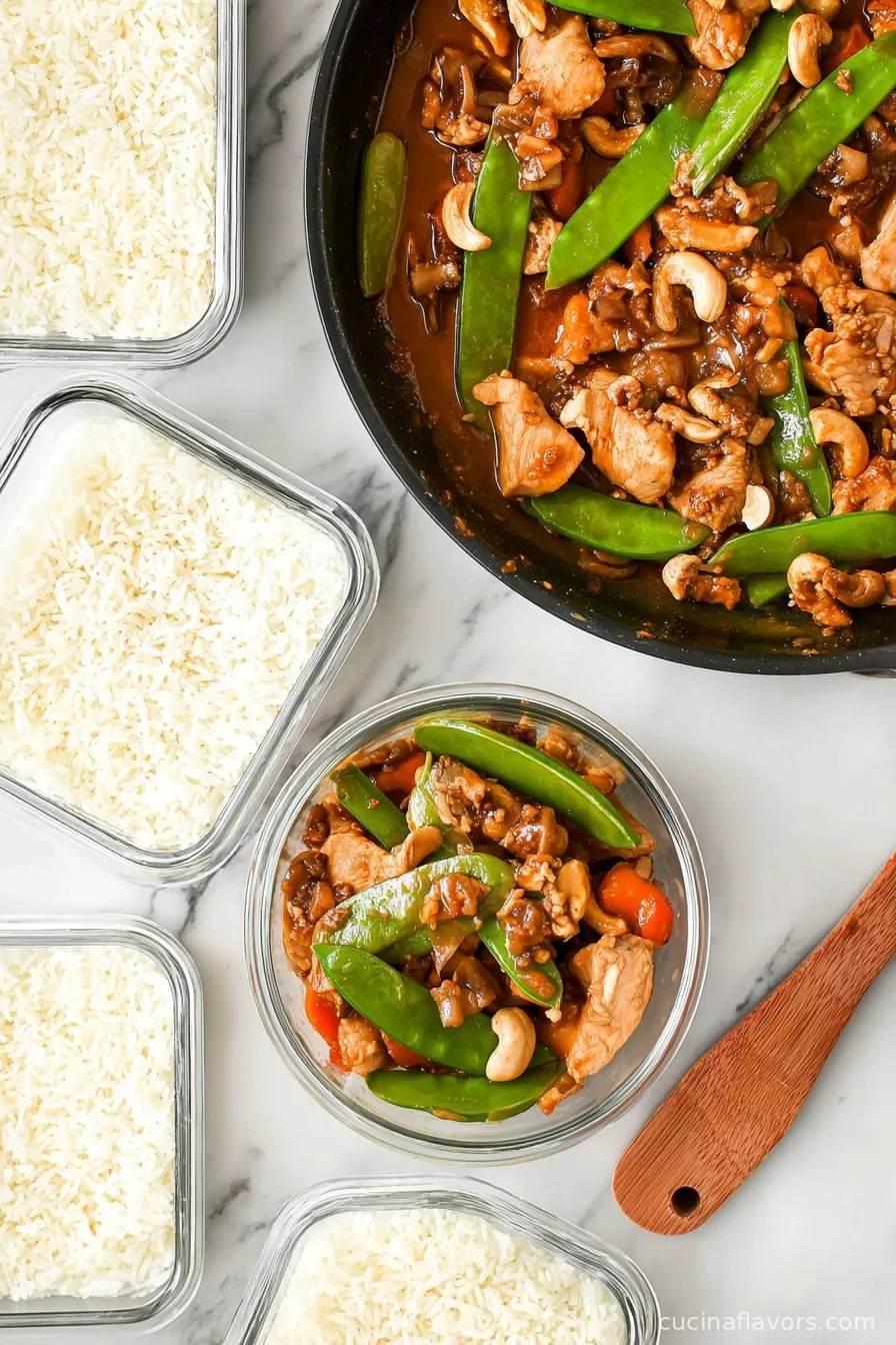 Easy Cashew Chicken Meal Prep
