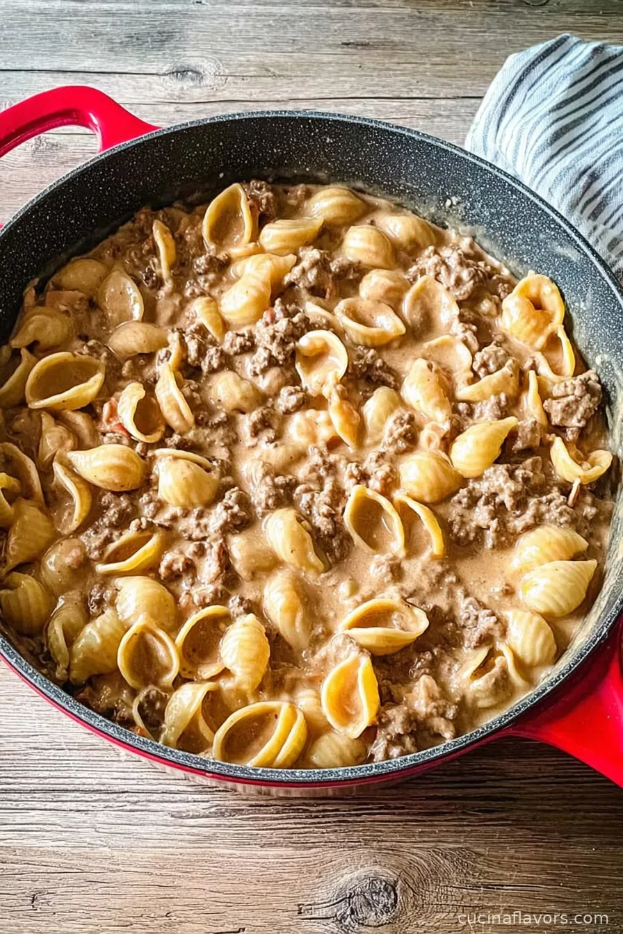 Easy Cheeseburger Pasta Skillet