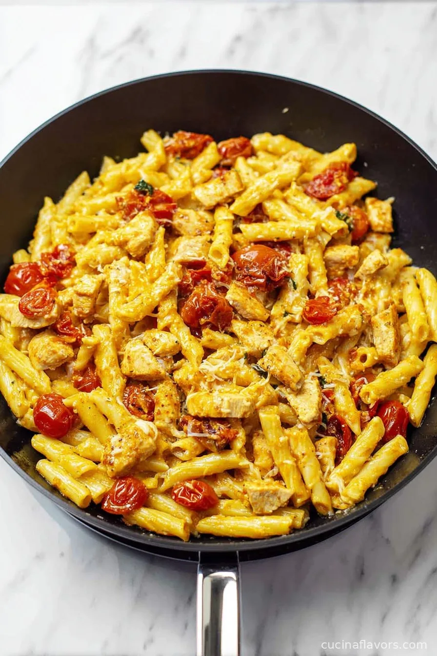 Easy Chicken Mozzarella Pasta